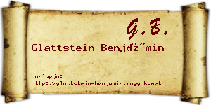 Glattstein Benjámin névjegykártya